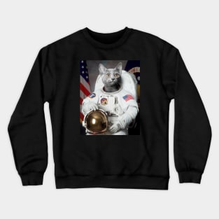 Cmdr. Charlie Leroy, Cat Astronaut Crewneck Sweatshirt